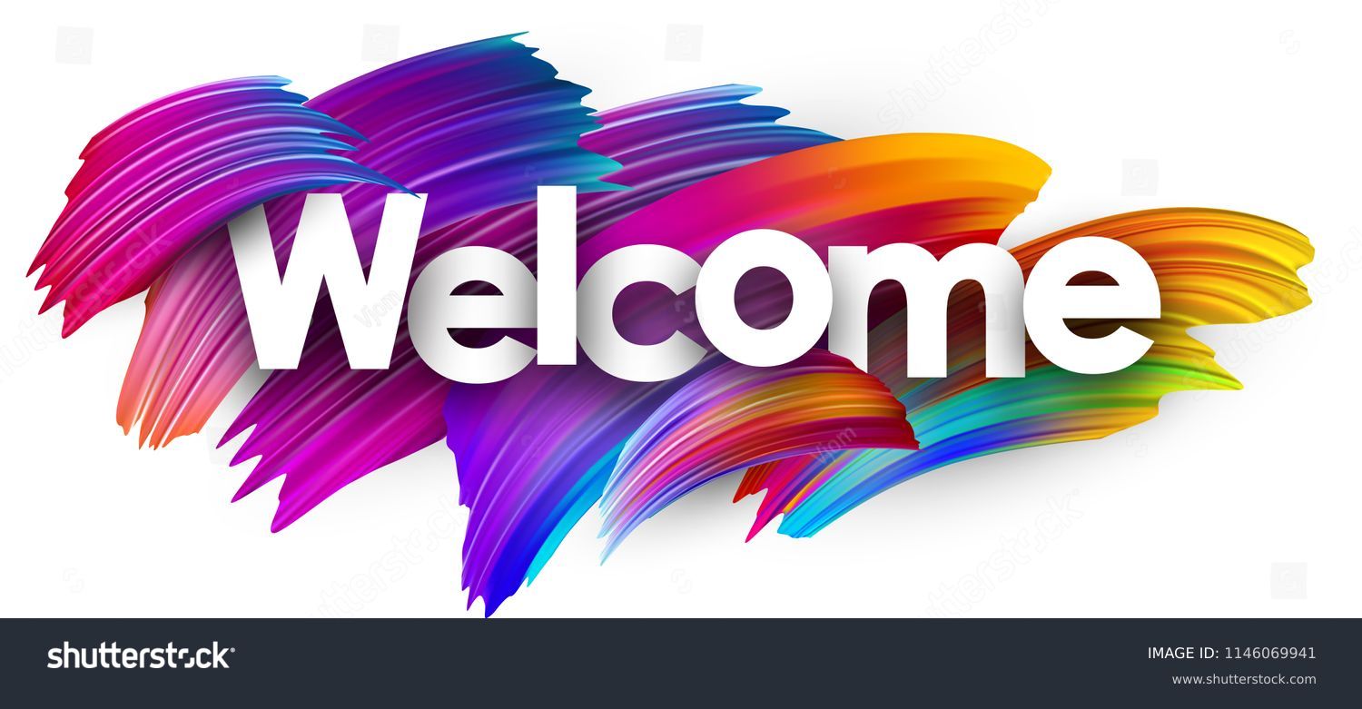 stock-vector-welcome-poster-with-spectrum-brush-strokes-on-white-background-colorful-gradient-brush-design-1146069941